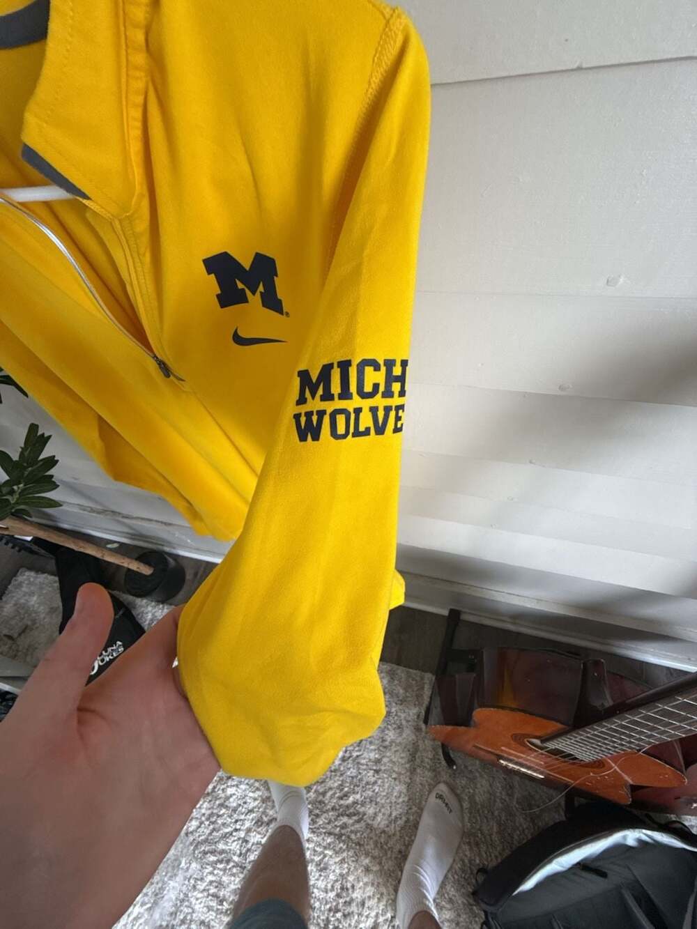 Nike Michigan Wolverines Dri-FIT Quarter Zip Long Sleeve Pullover Size Large - Picture 3 of 6